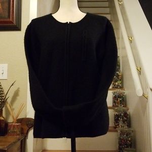 The North Face Black Woolene Jacket Sz LG EUC